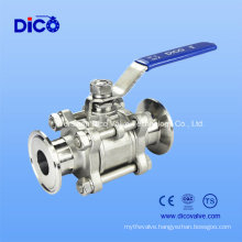 Sanitary Stainless Steel Sanitary Encapsulated 3PC Ball Valve